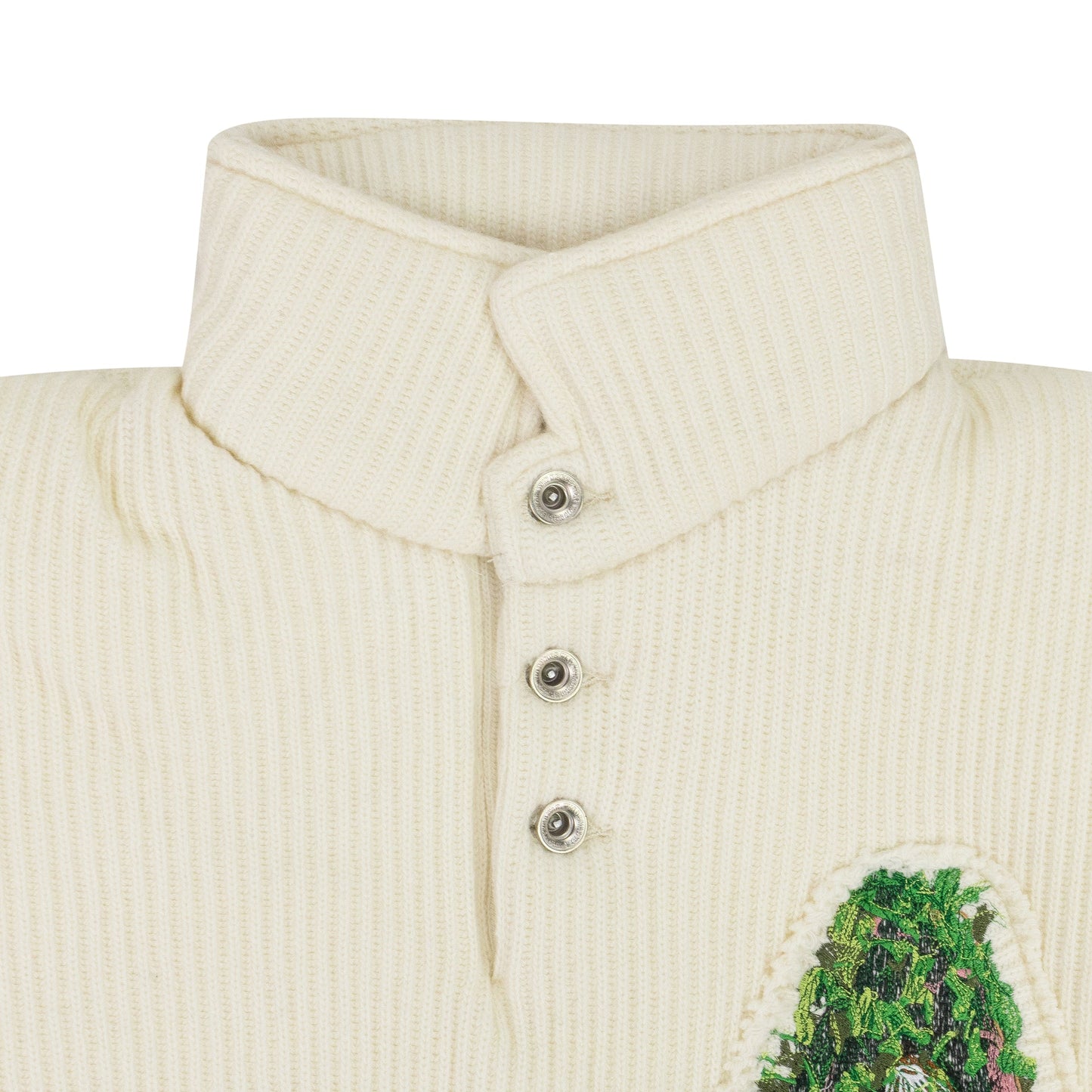 IVORY PUFFED RUGBY BUTTON-DOWN SHIRT