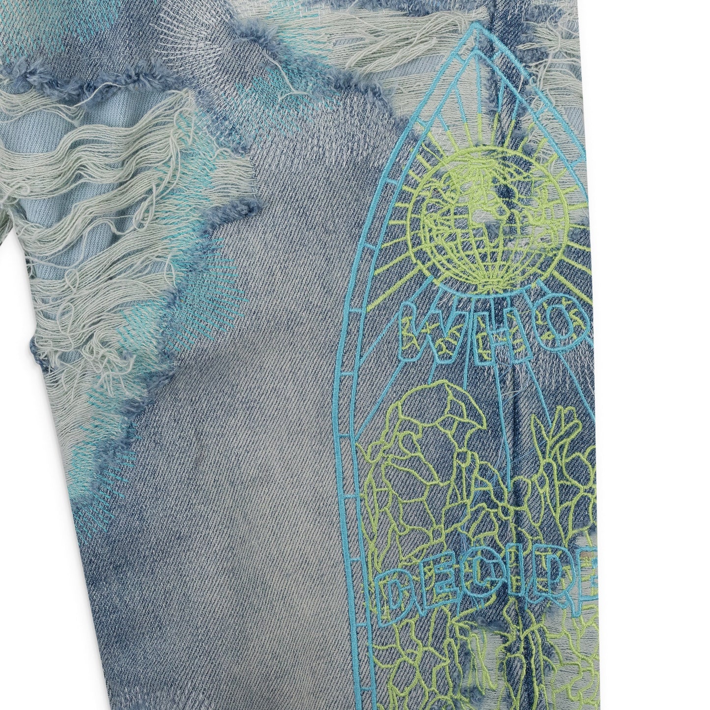 MULTICOLOR STUDDED RELAXED-FIT JEANS