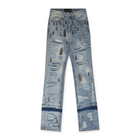 BLUE AMPLIFIED STRAIGHT-FIT JEANS