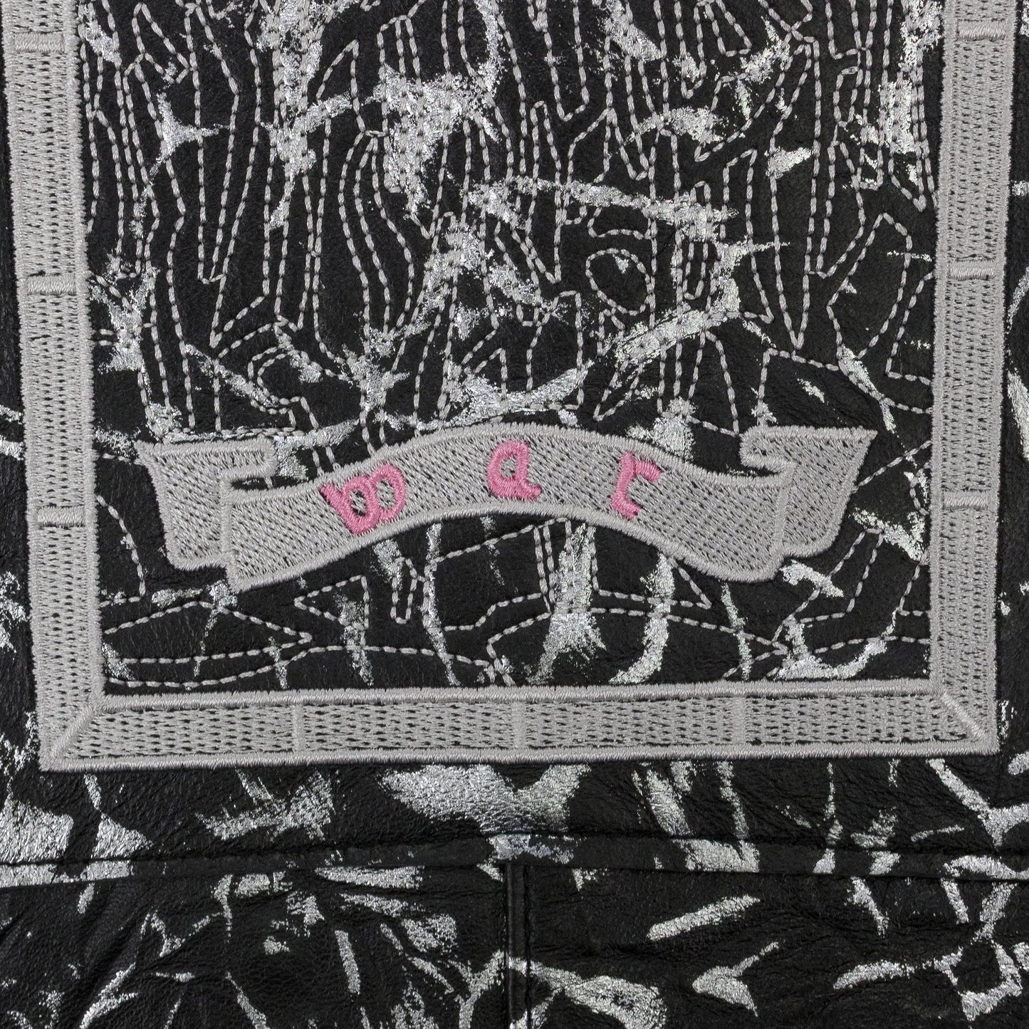 BLACK FOIL LEATHER PANTS