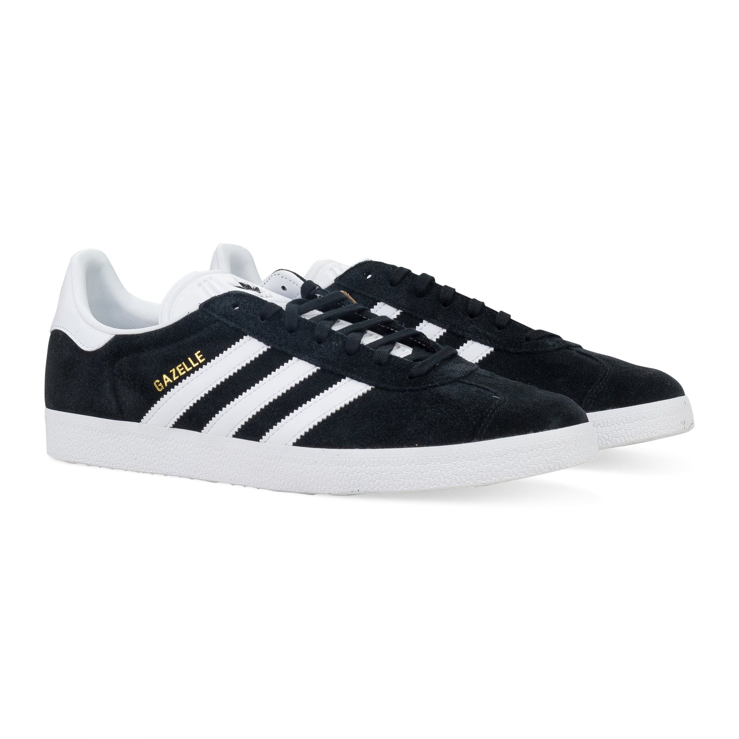 BLACK/WHITE/GOLD GAZELLE SNEAKERS