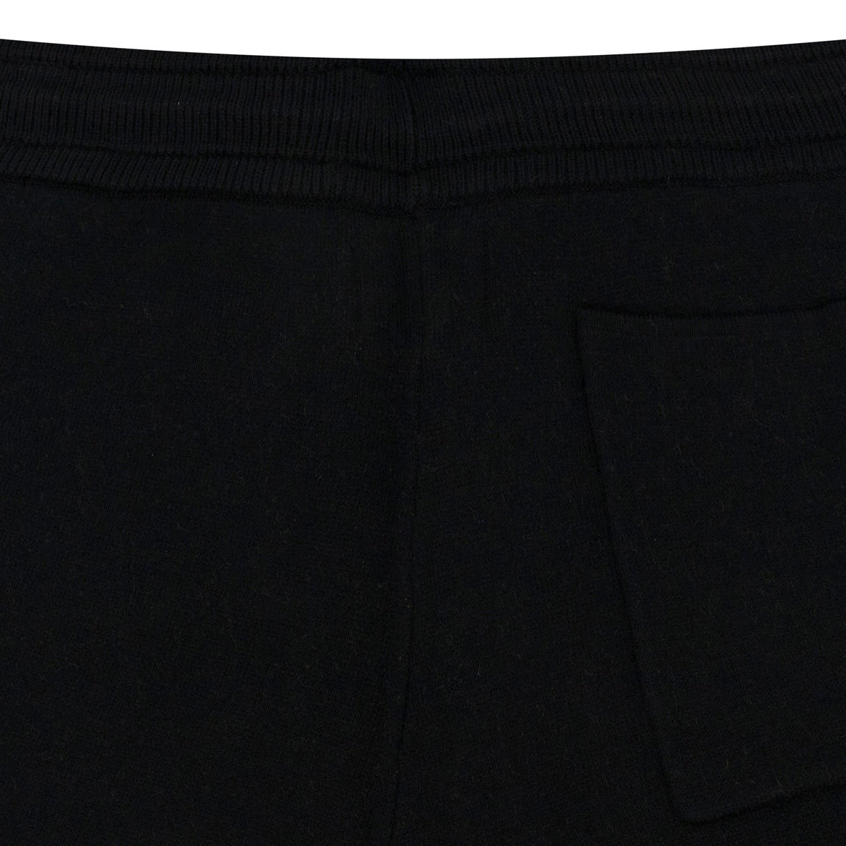 BLACK GP KNIT SCRIPT SHORTS