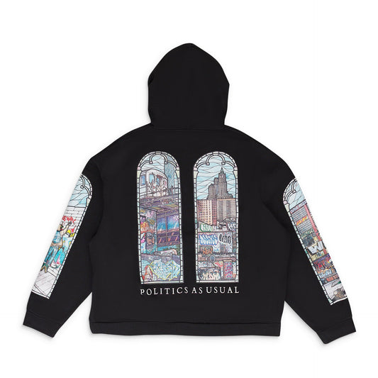 BLACK POLITICS AS USUAL HOODIE