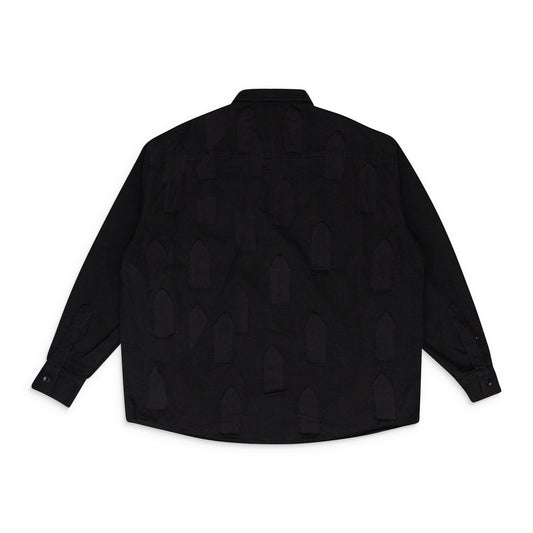BLACK LINK WINDOW BUTTON-DOWN SHIRT