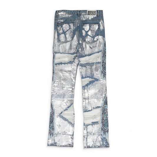 BLUE HEAVY METAL RELAXED-FIT JEANS