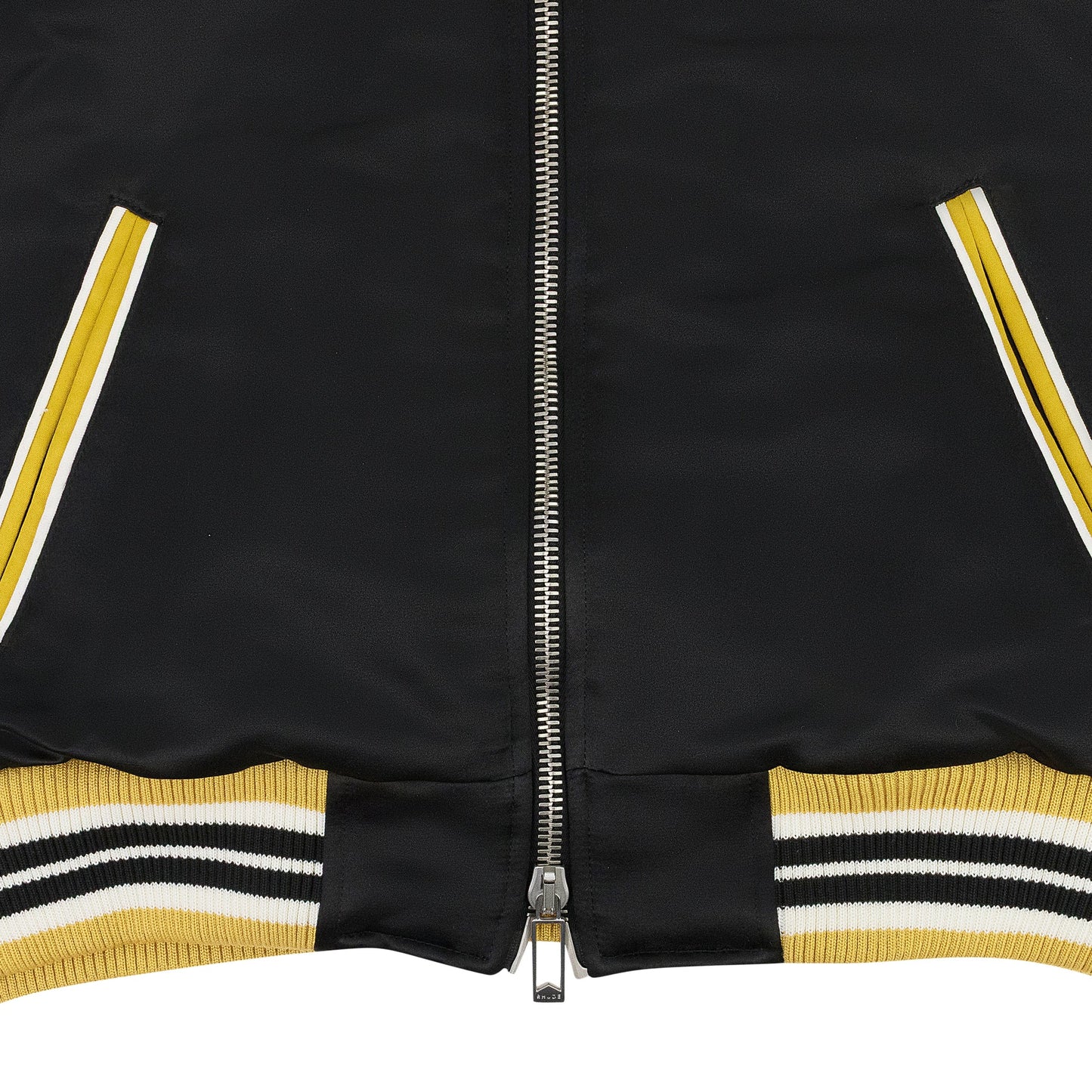 BLACK LE SOLEIL SATIN BOMBER