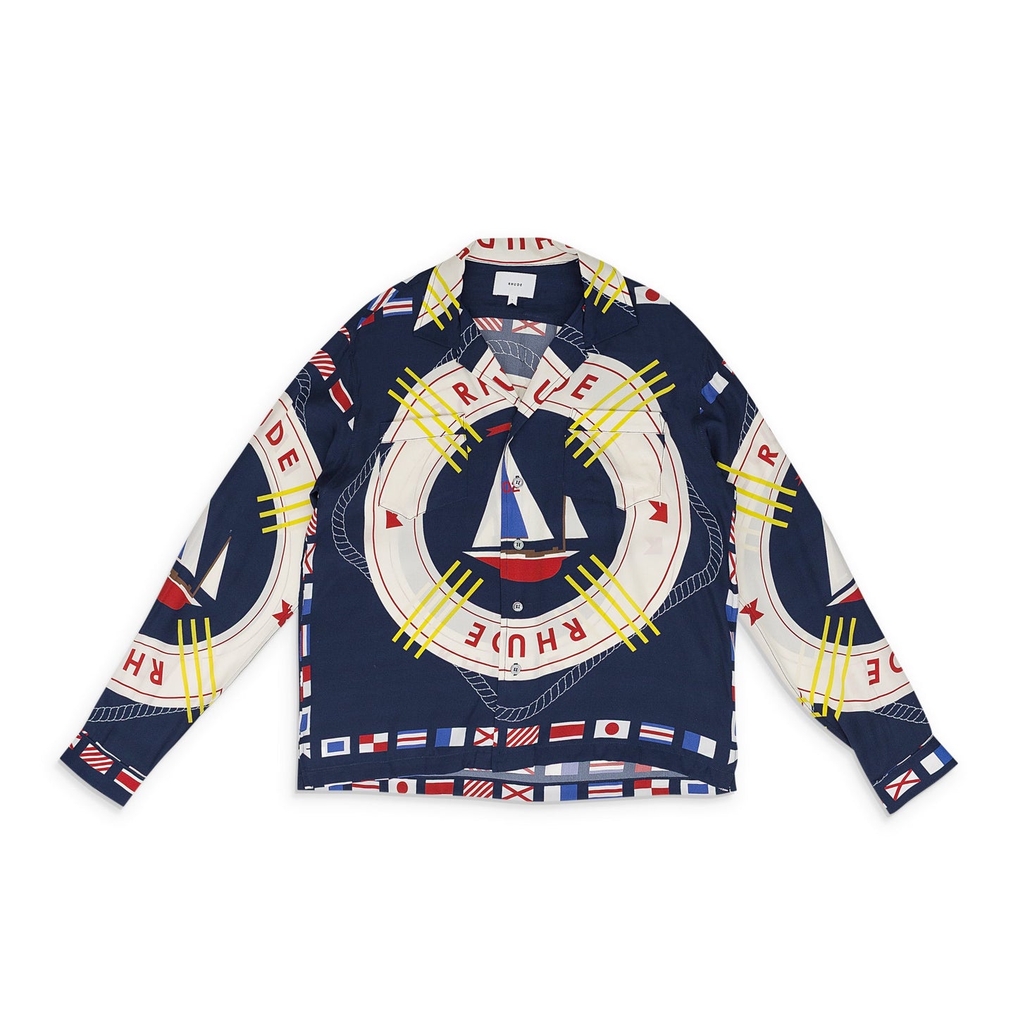 BLUE FLAG SAIL LS SILK BUTTON-DOWN SHIRT