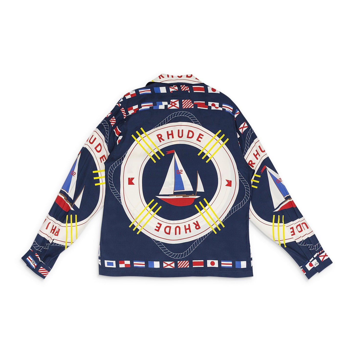 BLUE FLAG SAIL LS SILK BUTTON-DOWN SHIRT