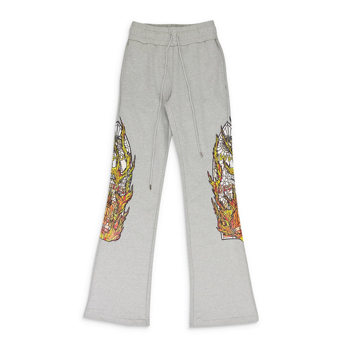 GRAY FLAME GLASS SWEATPANTS