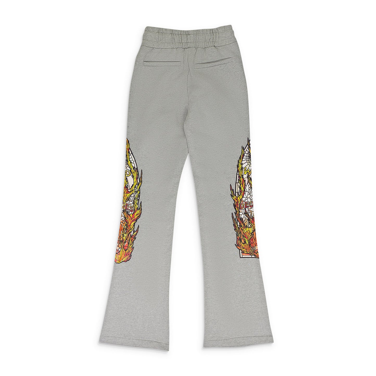GRAY FLAME GLASS SWEATPANTS
