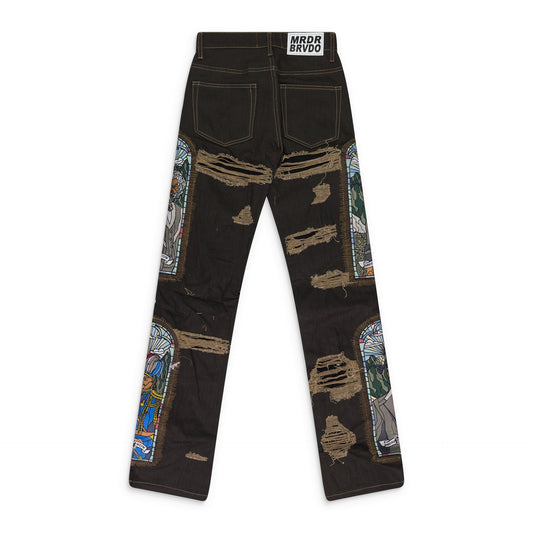 MULTICOLOR BARRIERS BOOTCUT JEANS