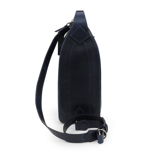 INDIGO EMBROIDERED CROSSBODY BAG