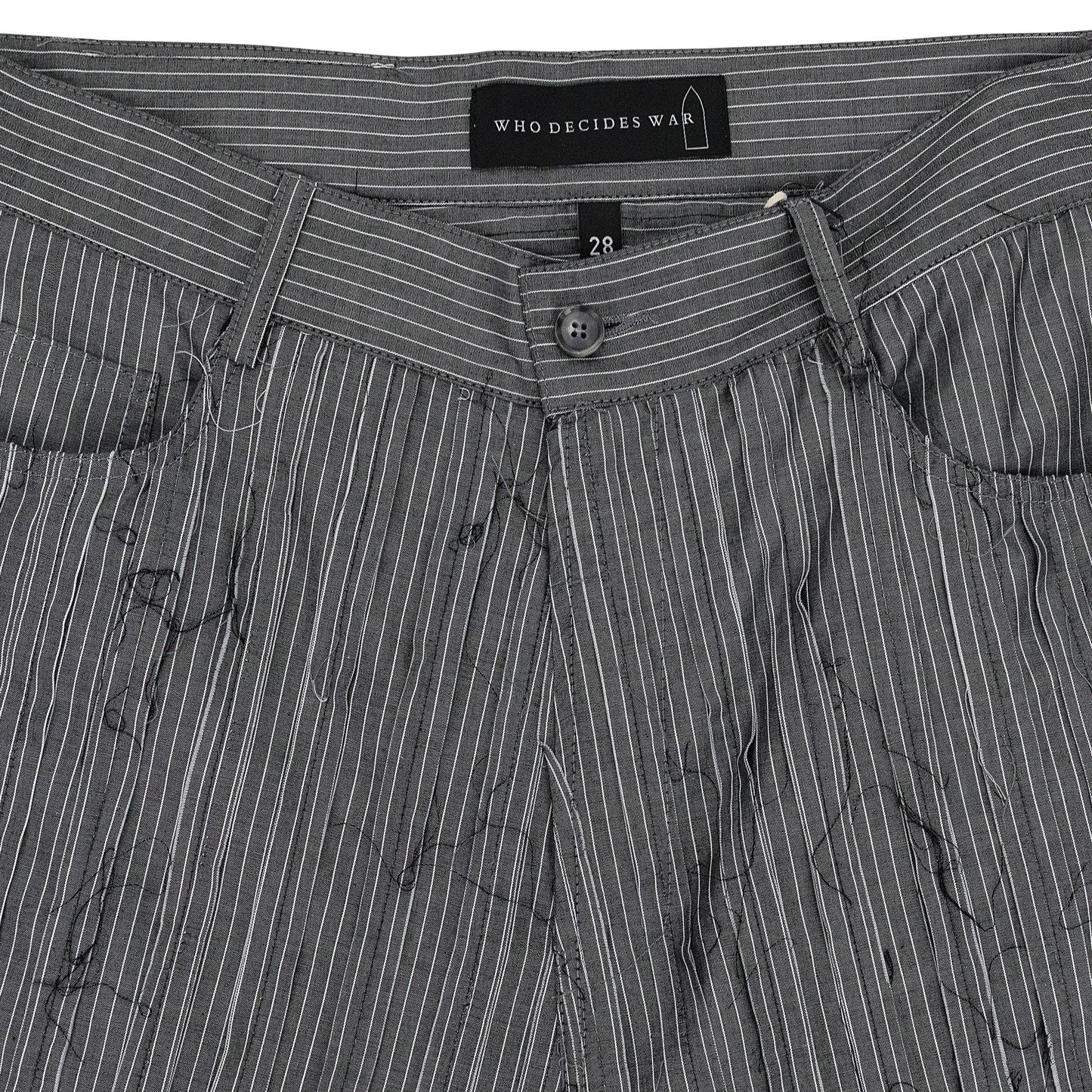 GRAY EXPOSED SEAM MID LENGTH SHORTS