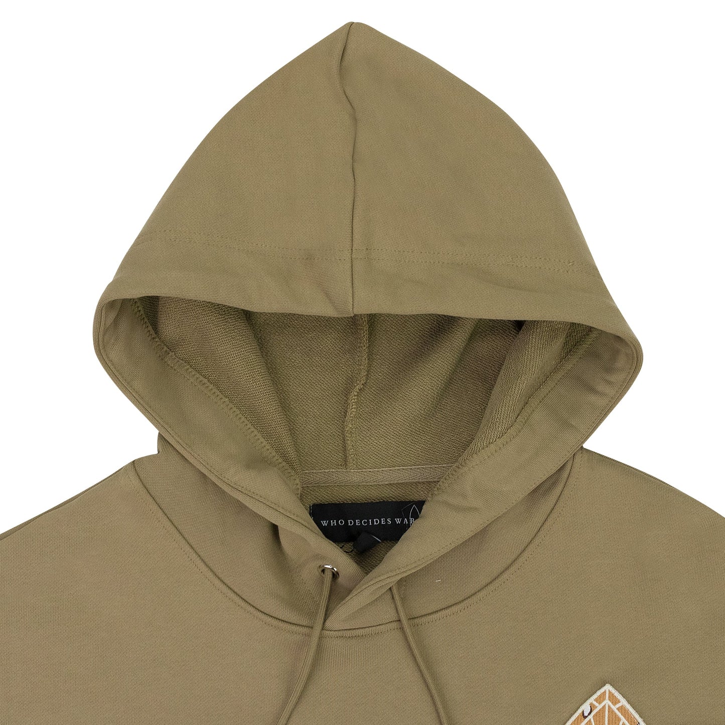 GREEN PATCHED HOODED SWEATSHIRT