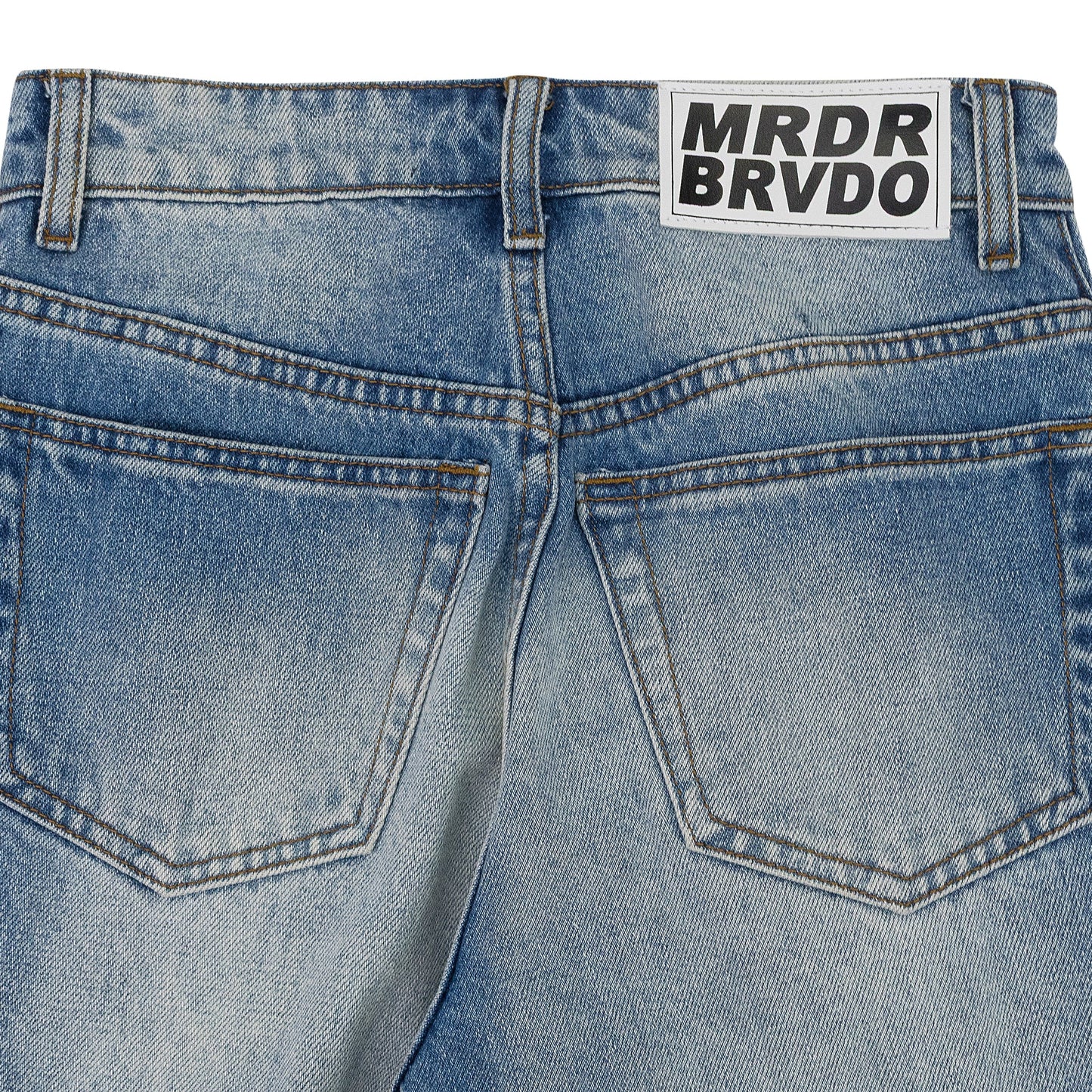 BLUE MULTIPOCKET RELAXED-FIT JEANS