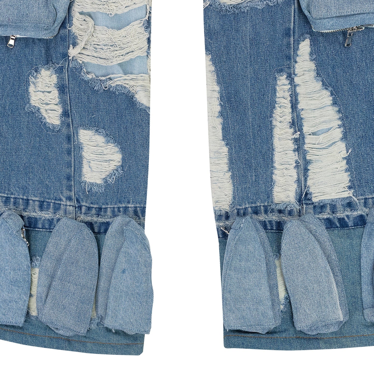 BLUE MULTIPOCKET RELAXED-FIT JEANS