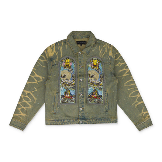 BLUE UNFURLED DENIM JACKET