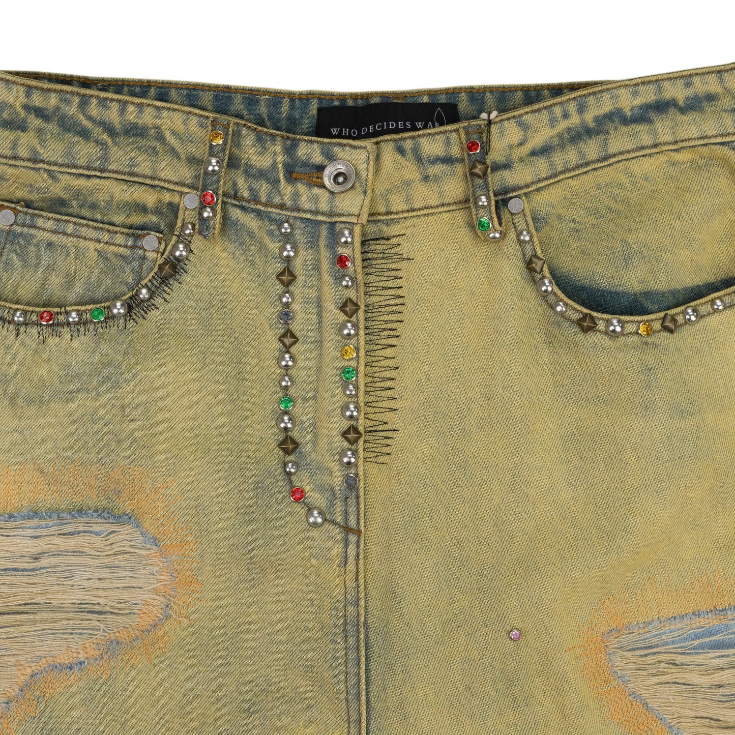 MULTI EMBROIDERED RELAXED-FIT JEANS