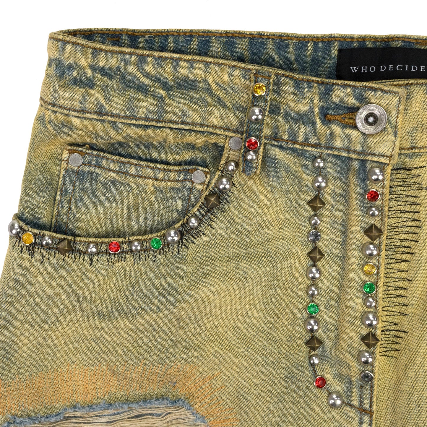 MULTI EMBROIDERED RELAXED-FIT JEANS