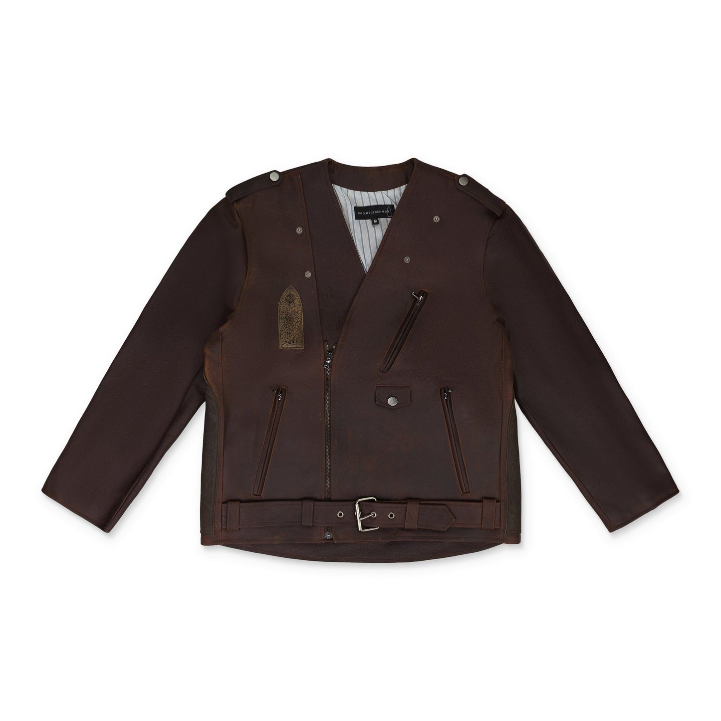 BROWN PERFECTO LEATHER JACKET