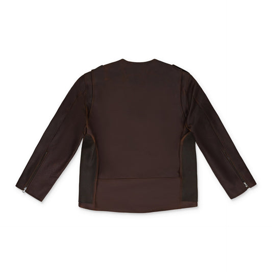 BROWN PERFECTO LEATHER JACKET