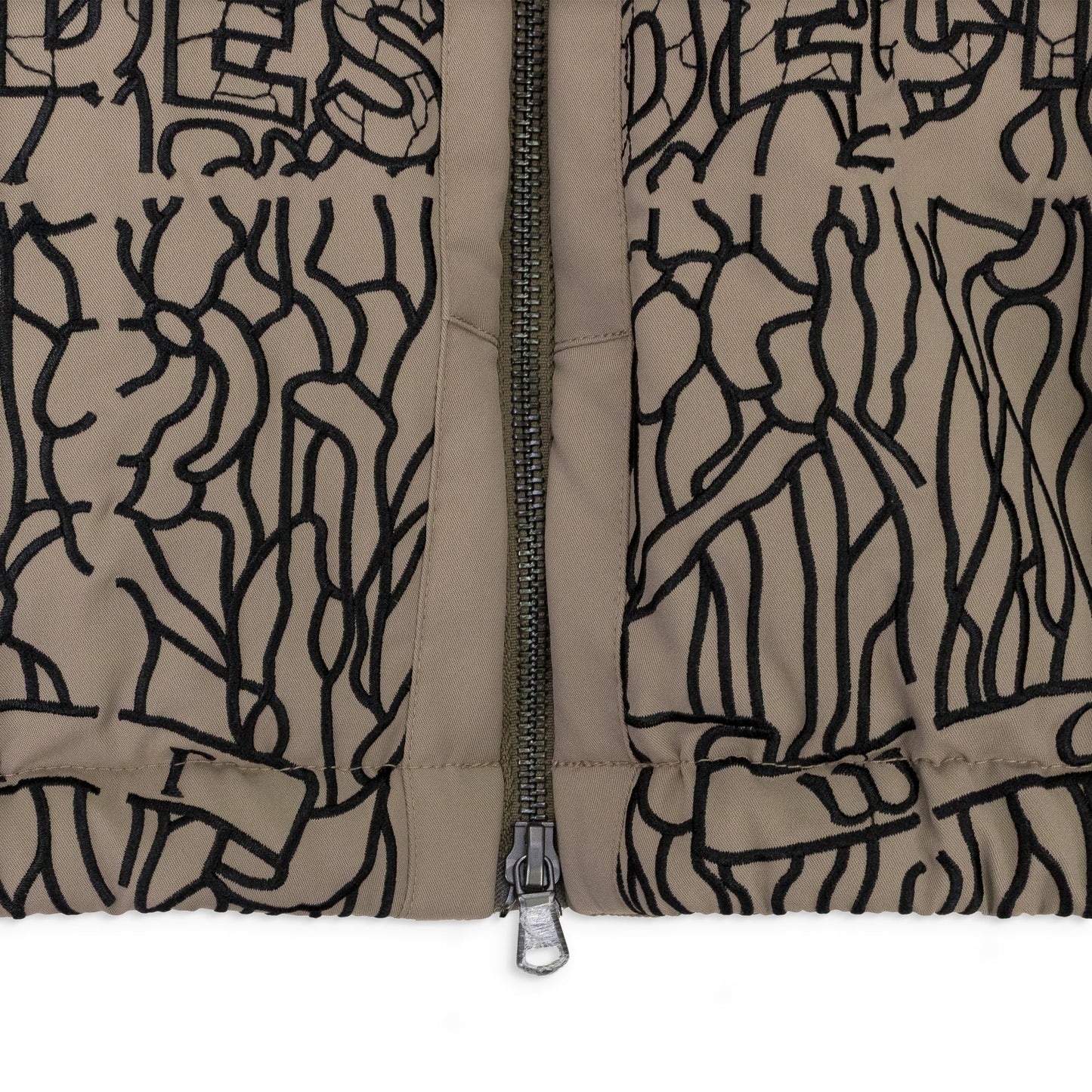 GRAY EMBROIDERED BOMBER