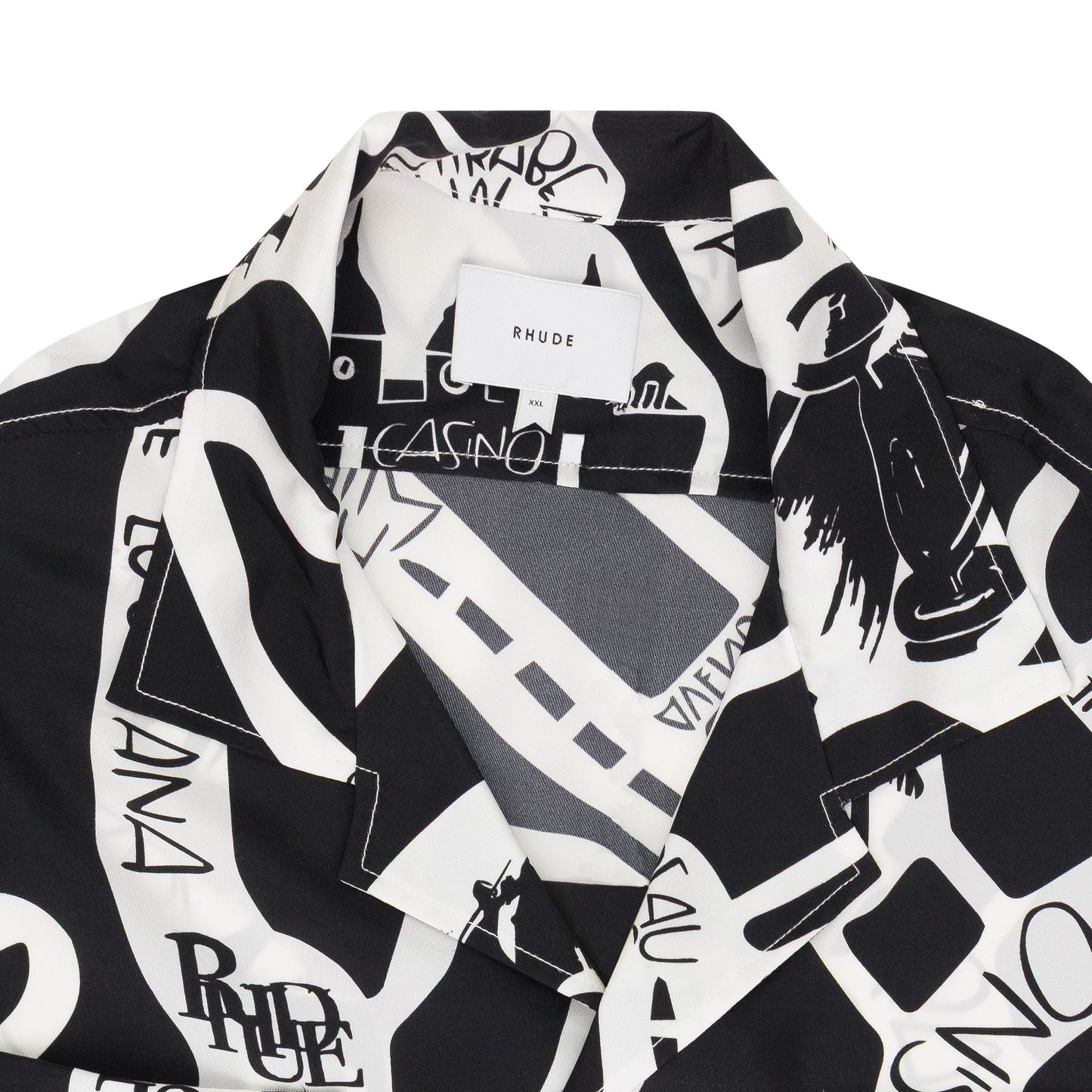 BLACK/WHITE STRADA SILK LS BUTTON-DOWN SHIRT