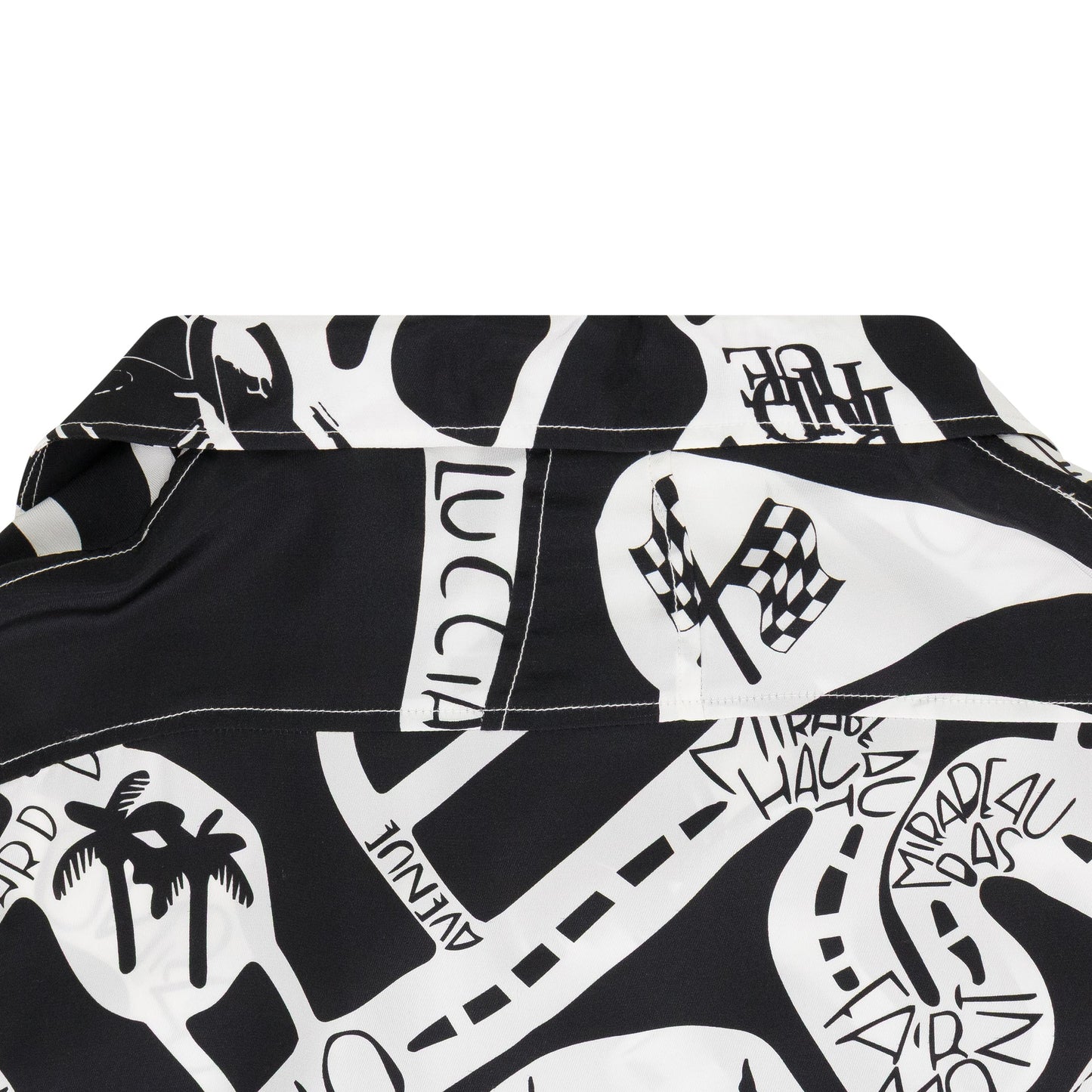 BLACK/WHITE STRADA SILK LS BUTTON-DOWN SHIRT