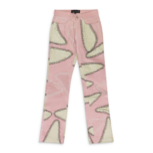 GRAY AMALGAMATED LEATHER PANTS