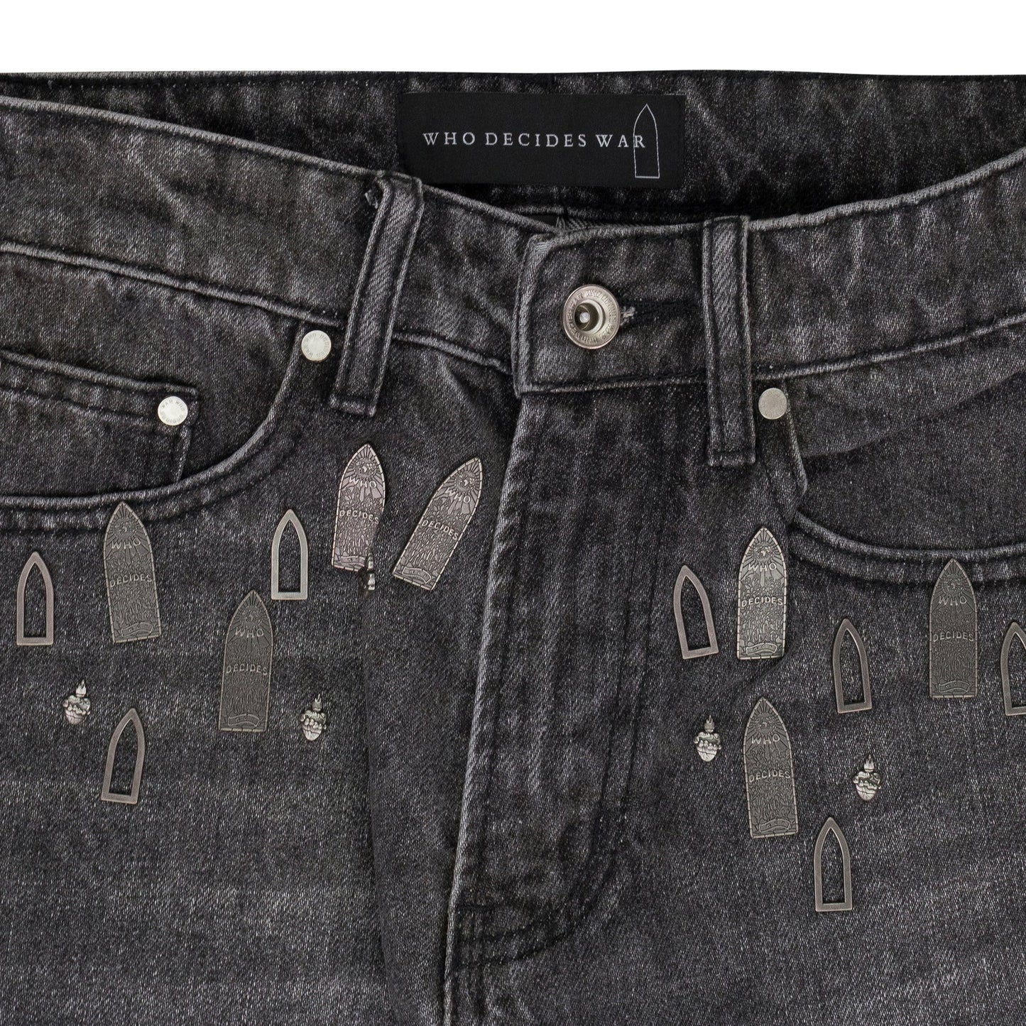 BLK CENTRALIZED HARDWARE STRAIGHT-FIT JEANS