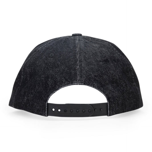 BLACK DENIM LOGO BASEBALL CAP