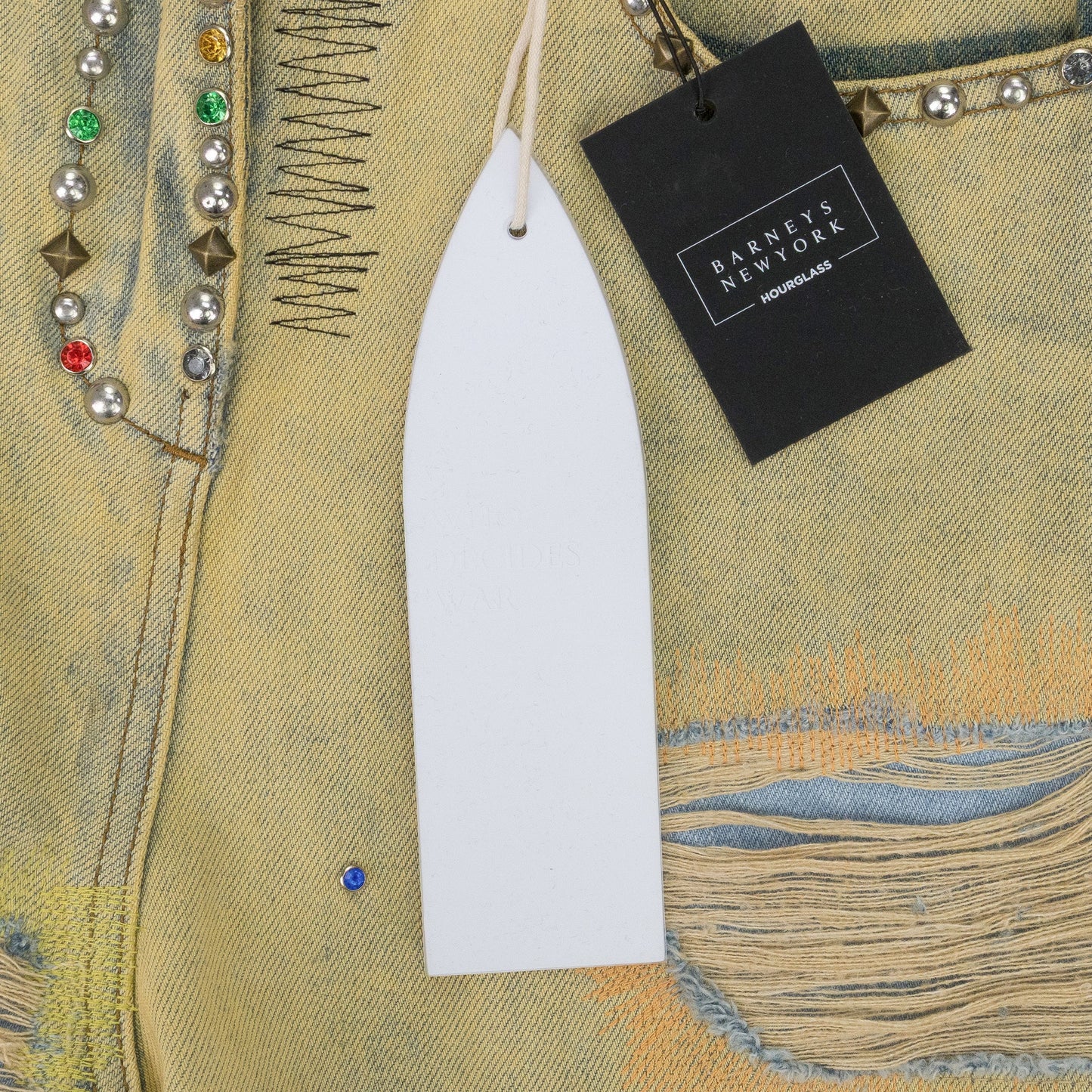 MULTI SIDE-EMBROIDERY WIDE-LEG JEANS