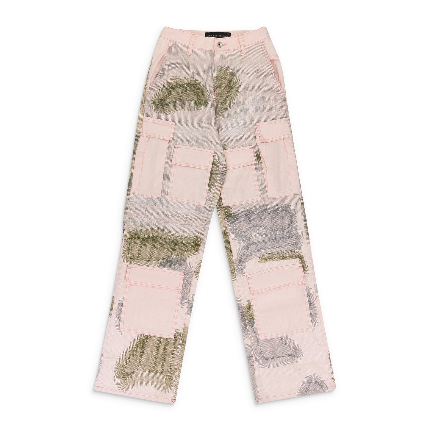 PINK DARNING POCKET PANTS