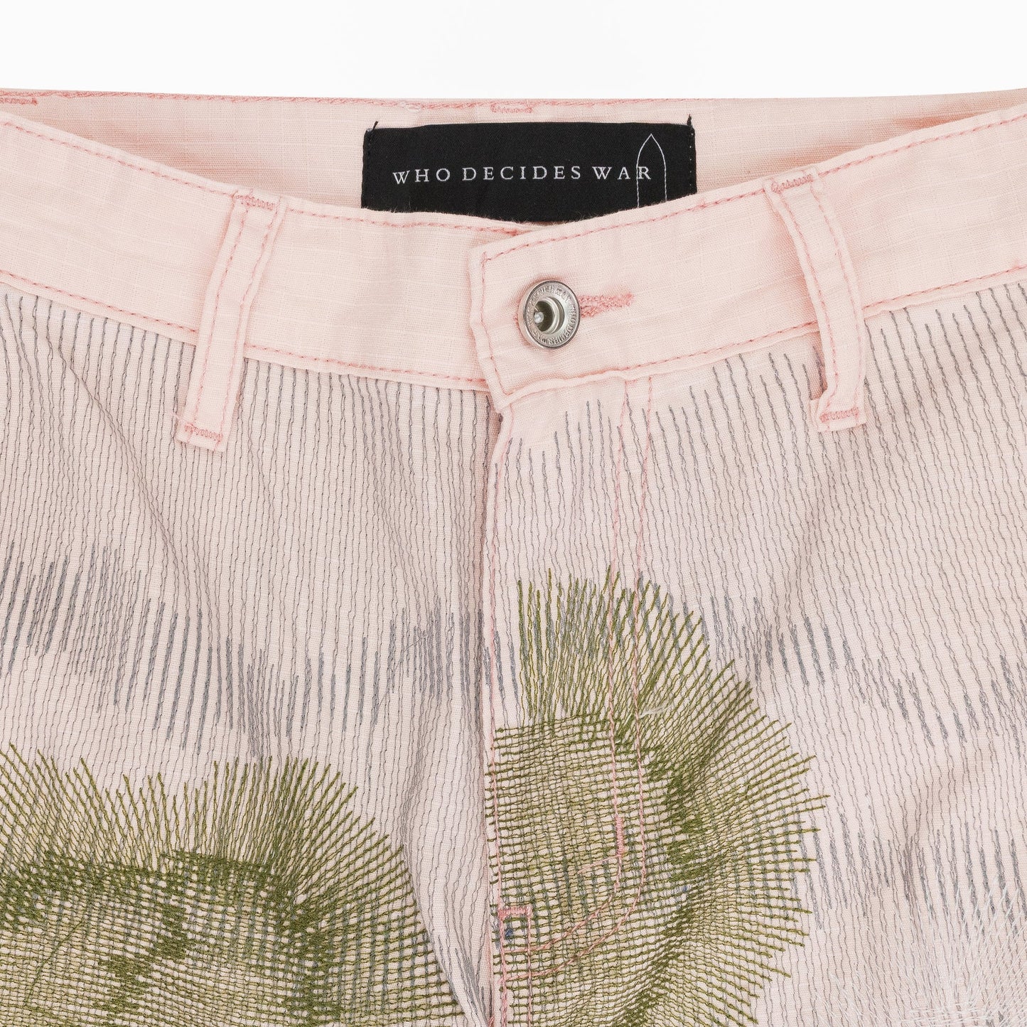 PINK DARNING POCKET PANTS