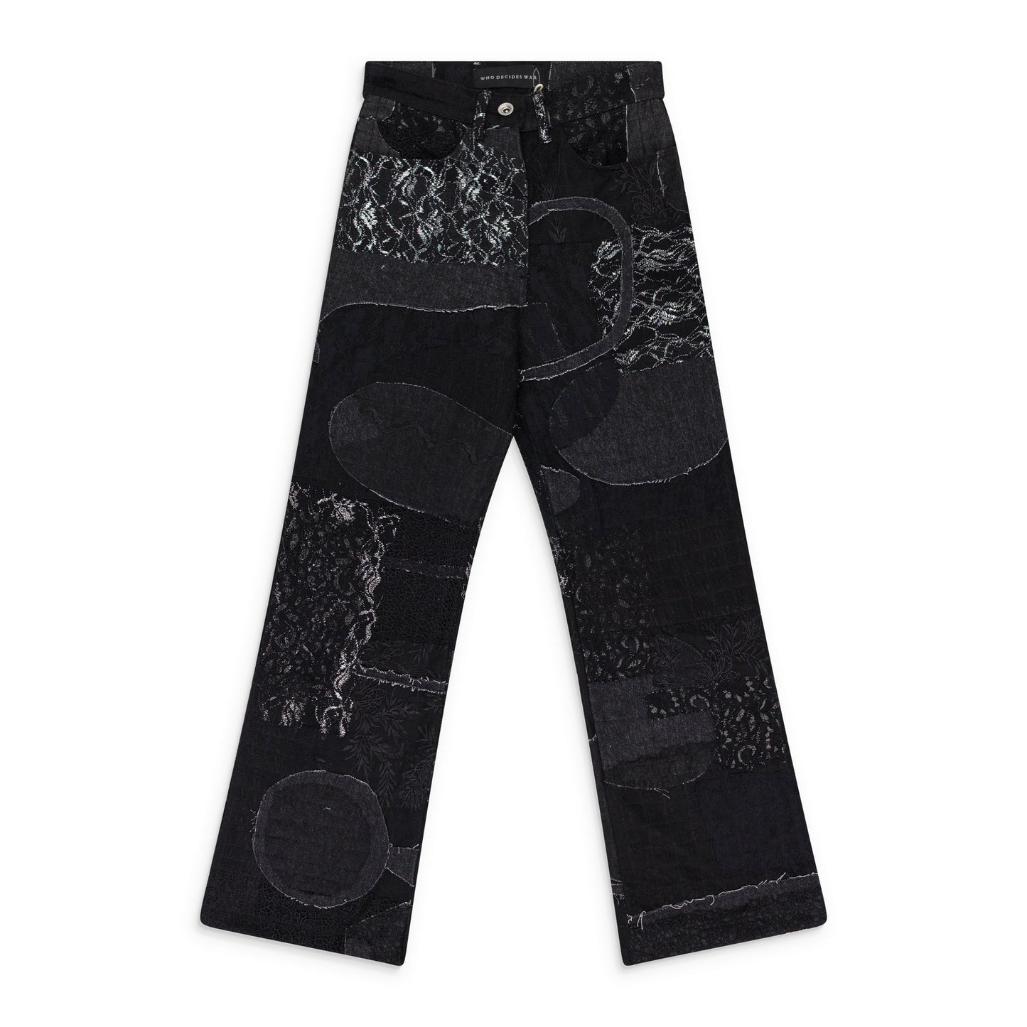 BLACK BORO GRID STRAIGHT JEANS