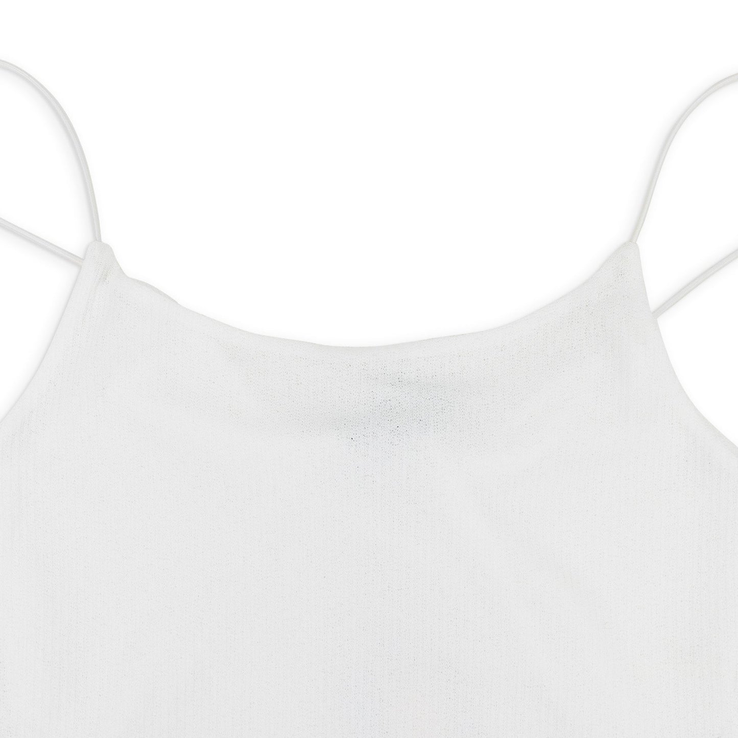 WHITE SHEER RIB KNIT TANK TOP