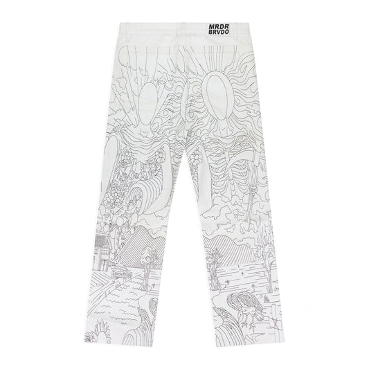 WHITE DUALITY STRAIGHT-FIT JEANS