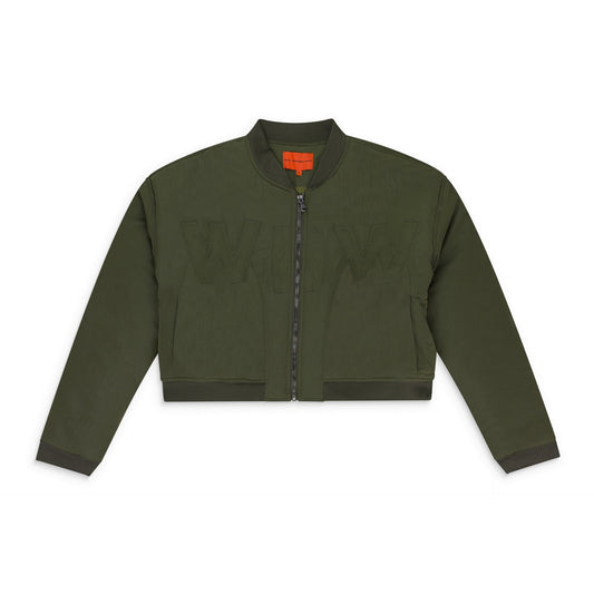 GREEN CUTOUT BOMBER