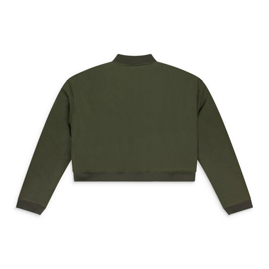 GREEN CUTOUT BOMBER