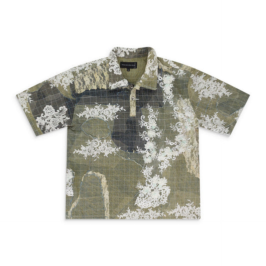 BLACK INTERWOVEN WINDOWS T-SHIRT