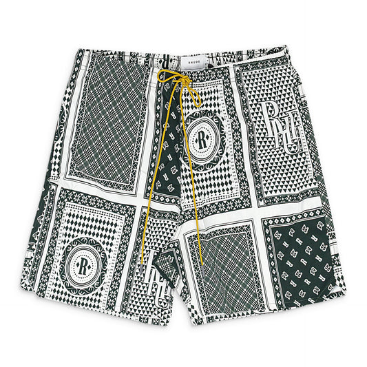 GREEN BANDANA SWIM TRUNKS SWIM TRUNKS