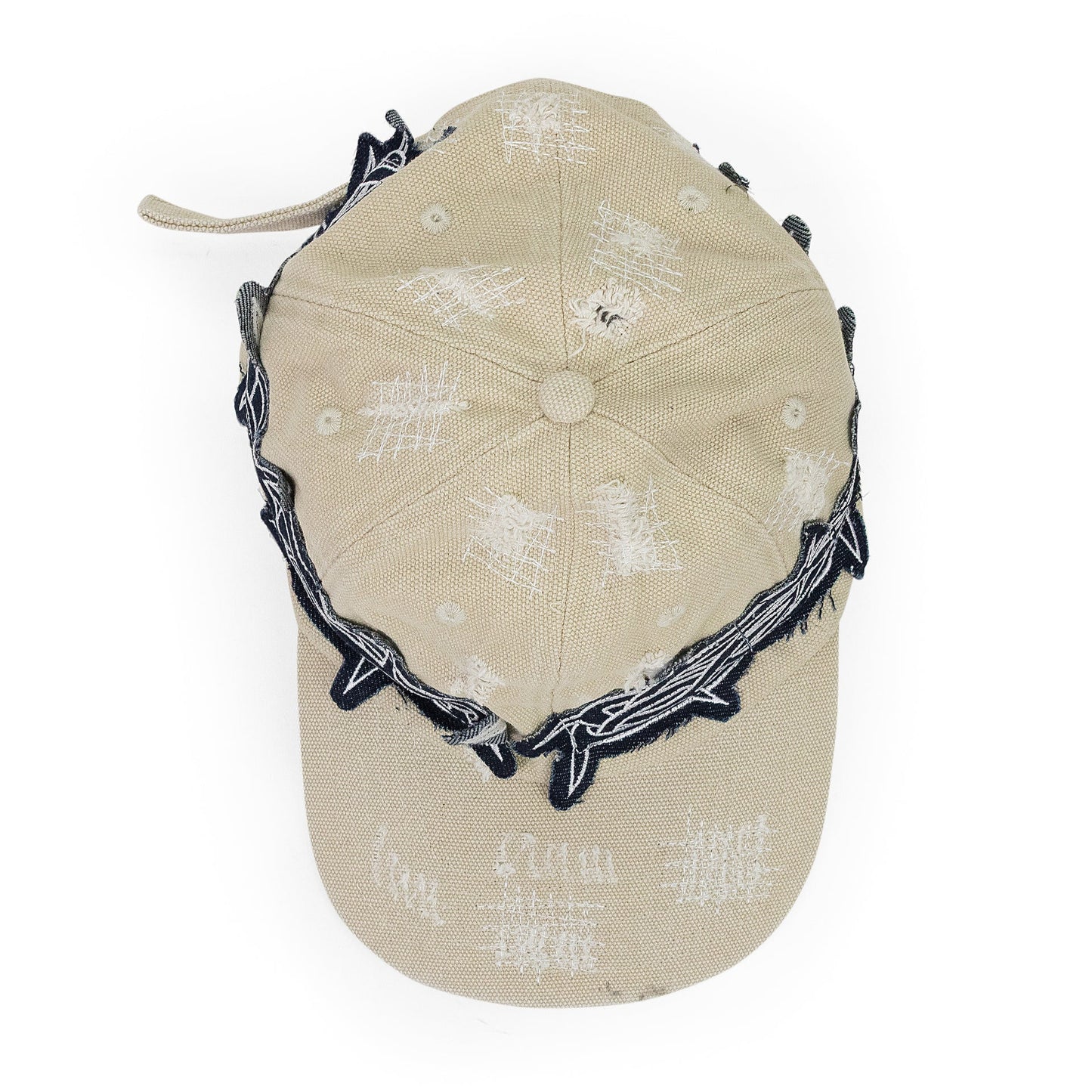 WHITE CROWN OF THORNS BASEBALL CAP