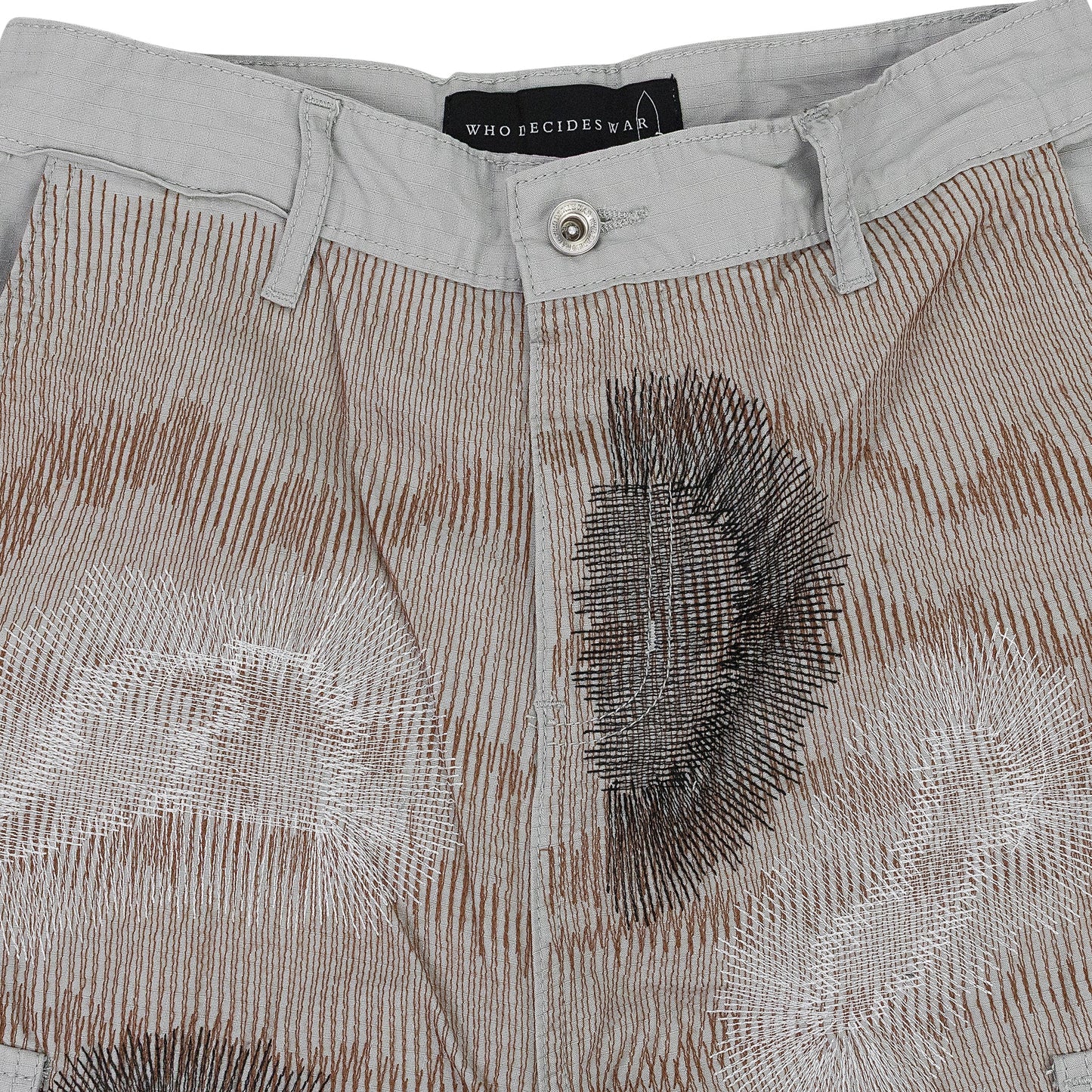 GRAY DARNING POCKET PANTS