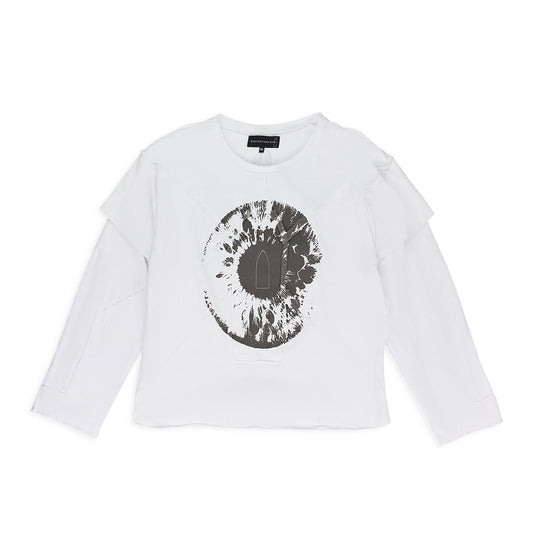 WHITE EYE WINGED LOGO LS T-SHIRT