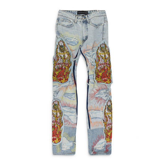 BLUE BARRAGE STRAIGHT JEANS