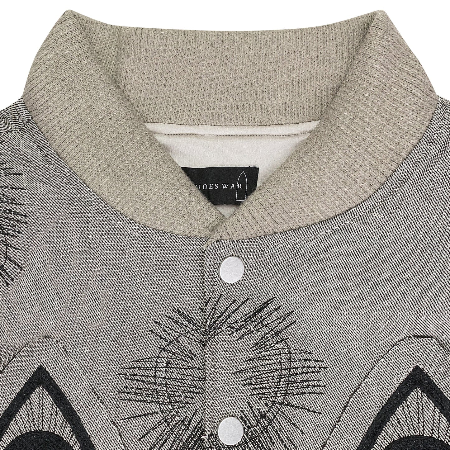 SILVER NAMESAKE VARSITY JACKET