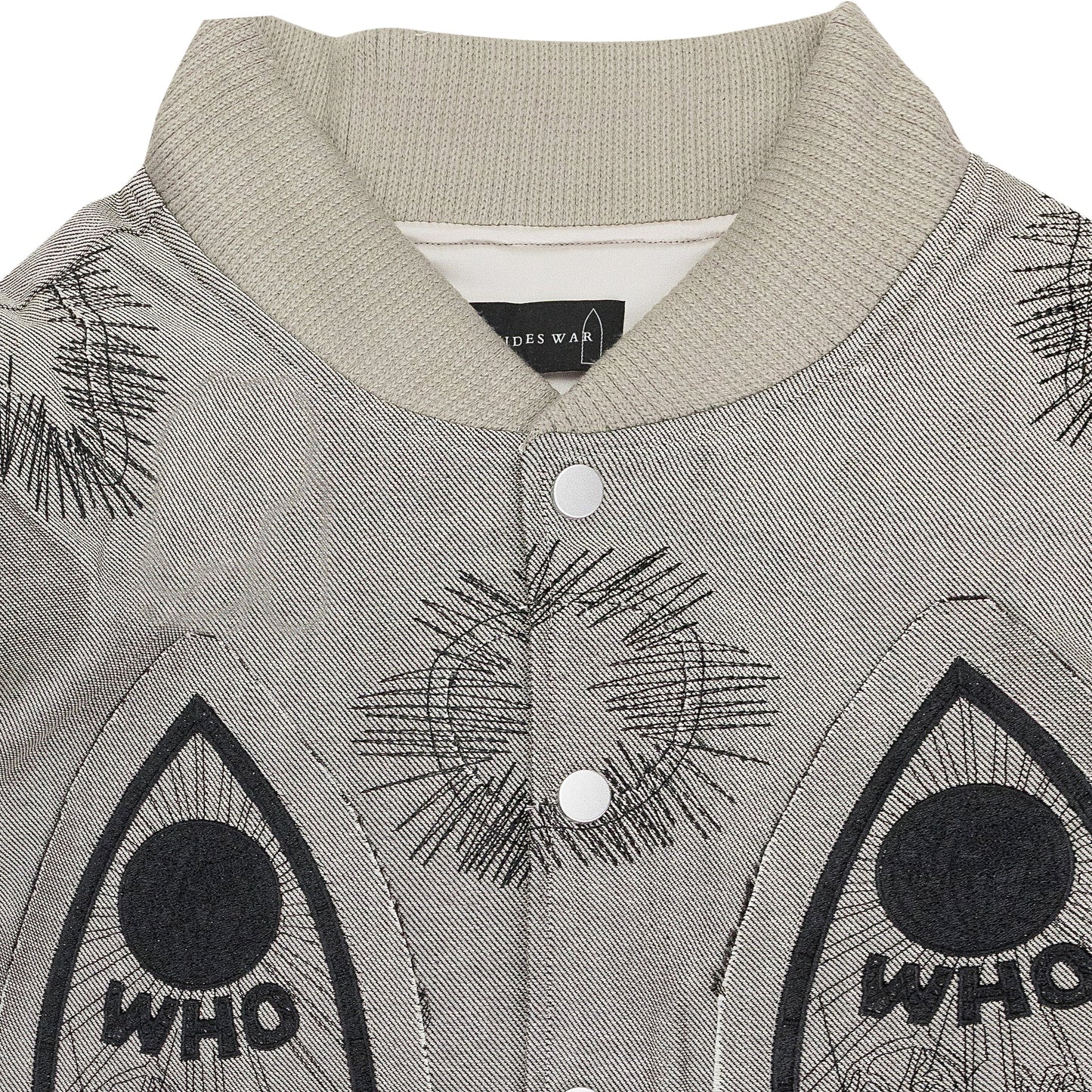 SILVER NAMESAKE VARSITY JACKET