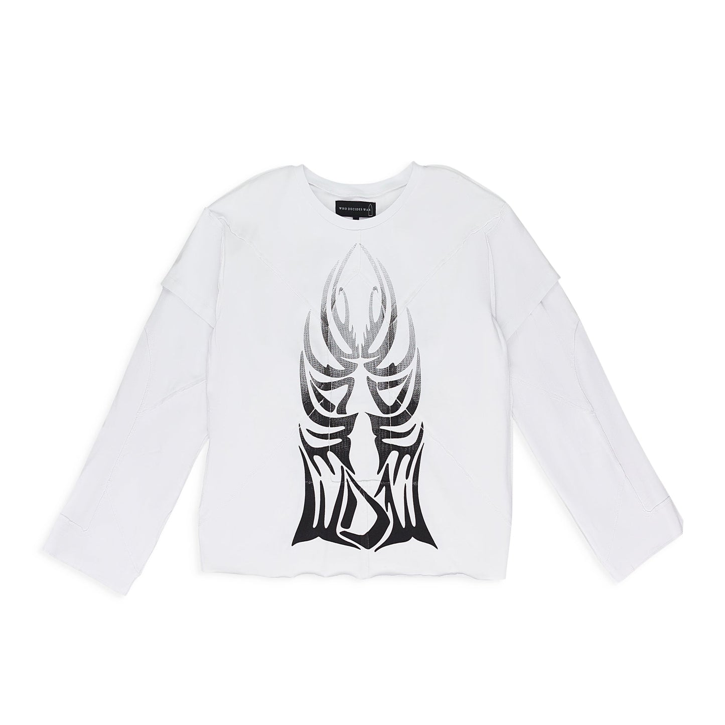 WHITE WINGED GRADIENT LS T-SHIRT