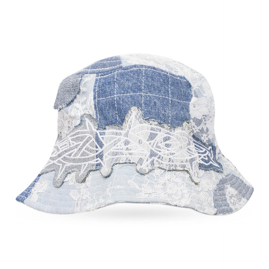 BLUE THORN WRAPPED GRID BUCKET HAT