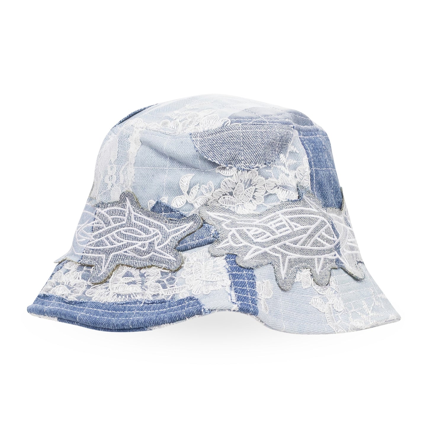 BLUE THORN WRAPPED GRID BUCKET HAT